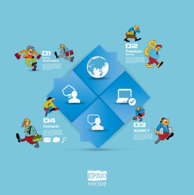 İş Infographic öğeleri veri görselleştirme vektör tasarımı