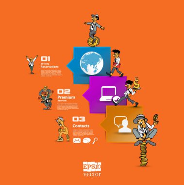 İş Infographic öğeleri veri görselleştirme vektör tasarımı