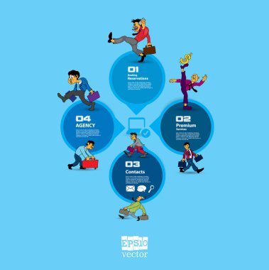 İş Infographic öğeleri veri görselleştirme vektör tasarımı