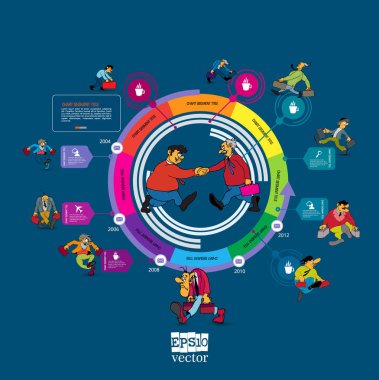 İş Infographic öğeleri veri görselleştirme vektör tasarımı