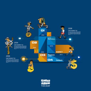 İş Infographic öğeleri veri görselleştirme vektör tasarımı
