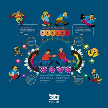 İş Infographic öğeleri veri görselleştirme vektör tasarımı 
