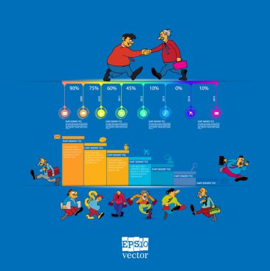 İş Infographic öğeleri veri görselleştirme vektör tasarımı 