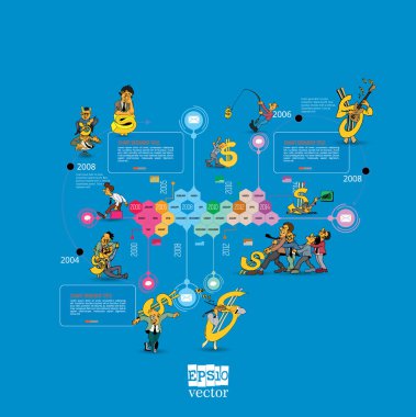 İş Infographic öğeleri veri görselleştirme vektör tasarımı 