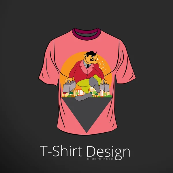 Shirt Met Tekenfilmfiguur Vector — Stockvector