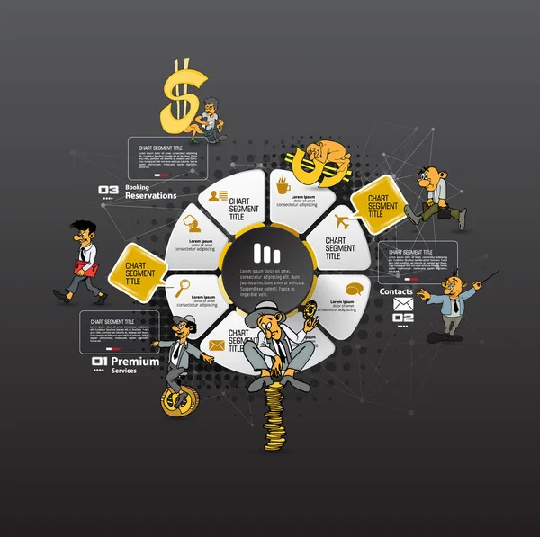 Elementi Vettoriali Infografici Illustrazione Aziendale — Vettoriale Stock