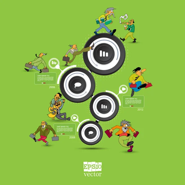 İş illüstrasyonu için bilgi vektörü ögeleri