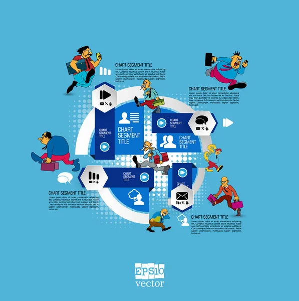 Elementos Vectoriales Infográficos Para Ilustración Empresarial — Archivo Imágenes Vectoriales