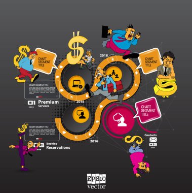 İş Infographic öğeleri veri görselleştirme vektör tasarımı
