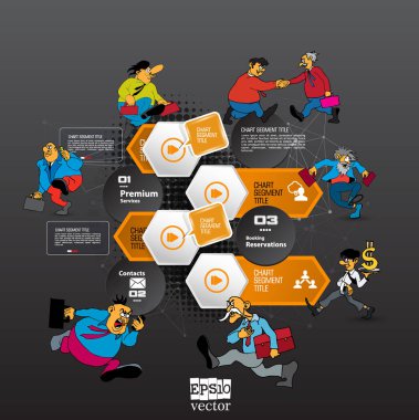 İş illüstrasyonu için bilgi vektörü ögeleri