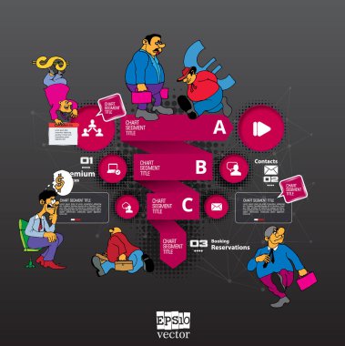 İş Infographic öğeleri veri görselleştirme vektör tasarımı 