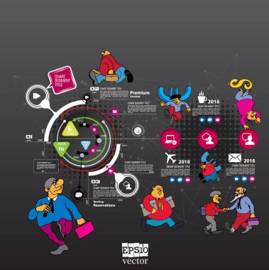 İş illüstrasyonu için bilgi vektörü ögeleri