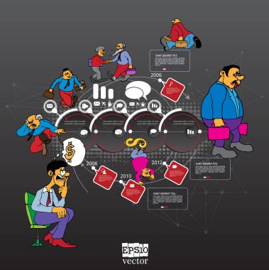 İş illüstrasyonu için bilgi vektörü ögeleri