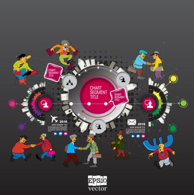 İş illüstrasyonu için bilgi vektörü ögeleri