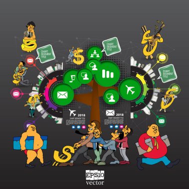 İş illüstrasyonu için bilgi vektörü ögeleri