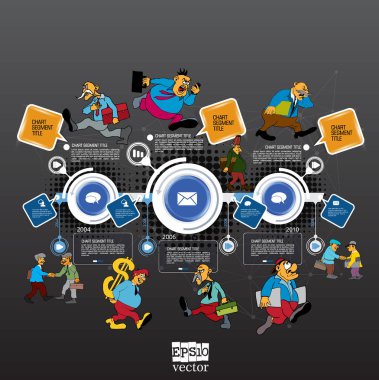 İş illüstrasyonu için bilgi vektörü ögeleri