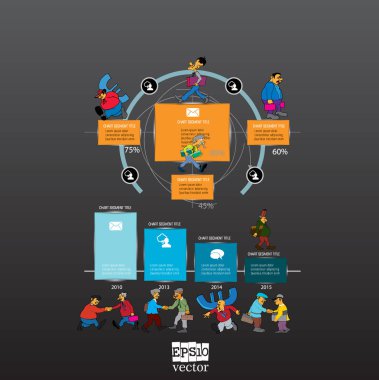 İş illüstrasyonu için bilgi vektörü ögeleri