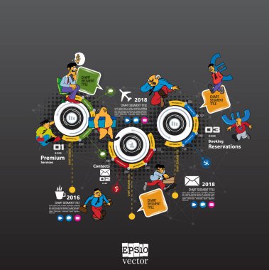 İş illüstrasyonu için bilgi vektörü ögeleri