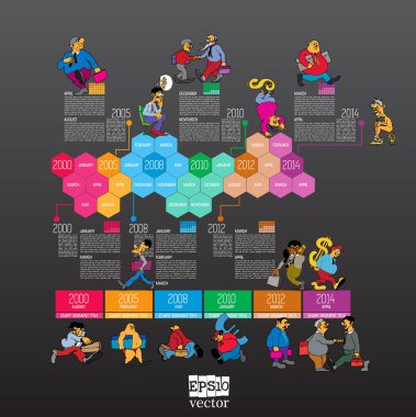 İş illüstrasyonu için bilgi vektörü ögeleri