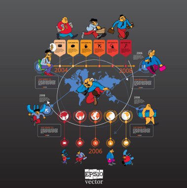 soyut infographics şablonu. vektör çizim.