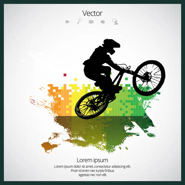 Ilustração Desportiva Bmx Rider — Vetor de Stock