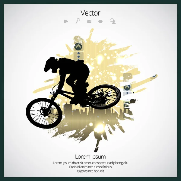 Sport Illustration Von Bmx Rider — Stockvektor