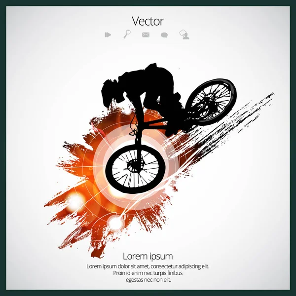 Sport Illustration Von Bmx Rider — Stockvektor