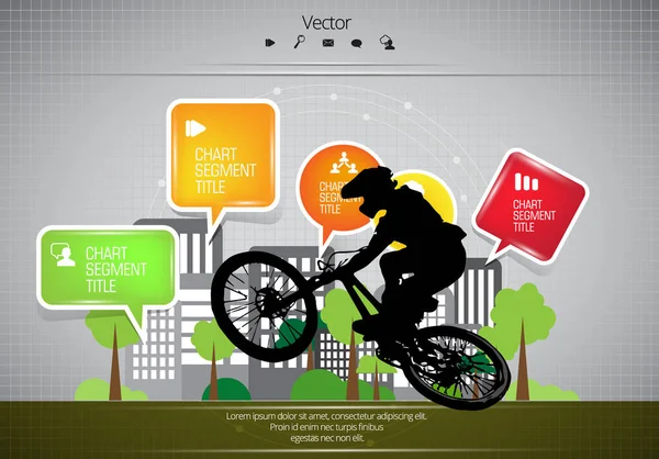 Ilustrace Sport Bmx Rider — Stockový vektor