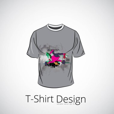 Çizgi film işadamı karakteri, vektörü olan tişört