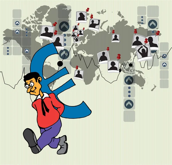 Abstrakcyjny Szablon Infografiki Postacią Kreskówki Ilustracja Wektora — Wektor stockowy