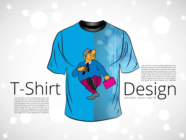 Shirt Com Personagem Empresário Desenhos Animados Vetor —  Vetores de Stock