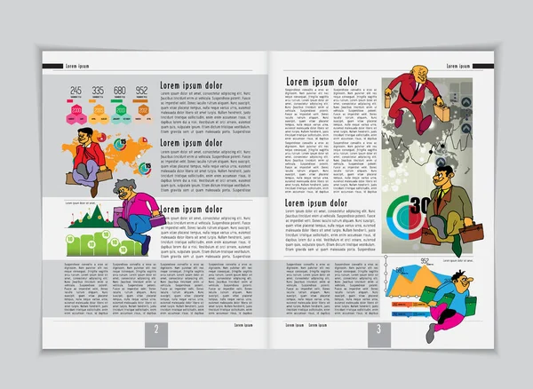 Modèle Vectoriel Prêt Emploi Pour Brochure Rapport Annuel Magazine — Image vectorielle