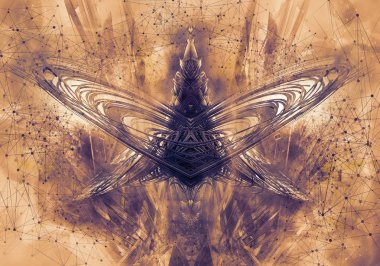 dijital teknoloji kavramı banner arka plan için hazır 3D render