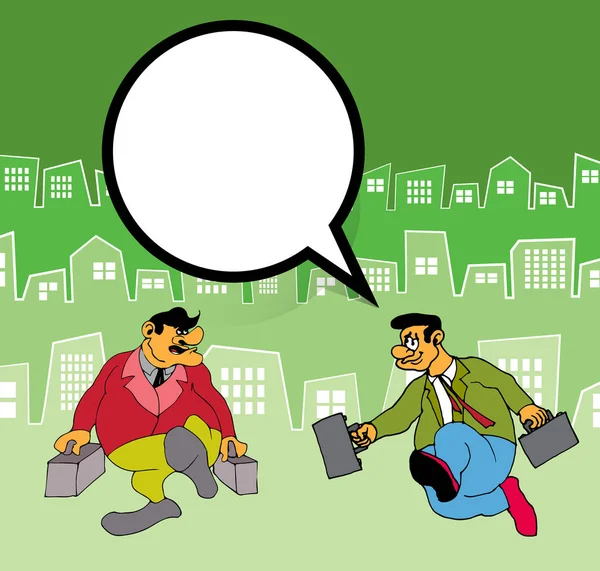 Businessman Cartoon Character City Background Vector — Stock Vector