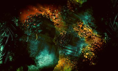 Hi Tech konsept 3D render