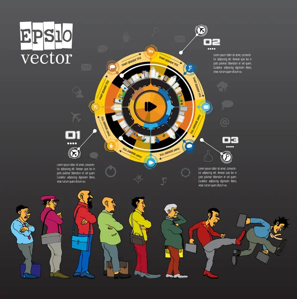 Mise Page Infographique Affaires Modèles Présentation Colorés — Image vectorielle