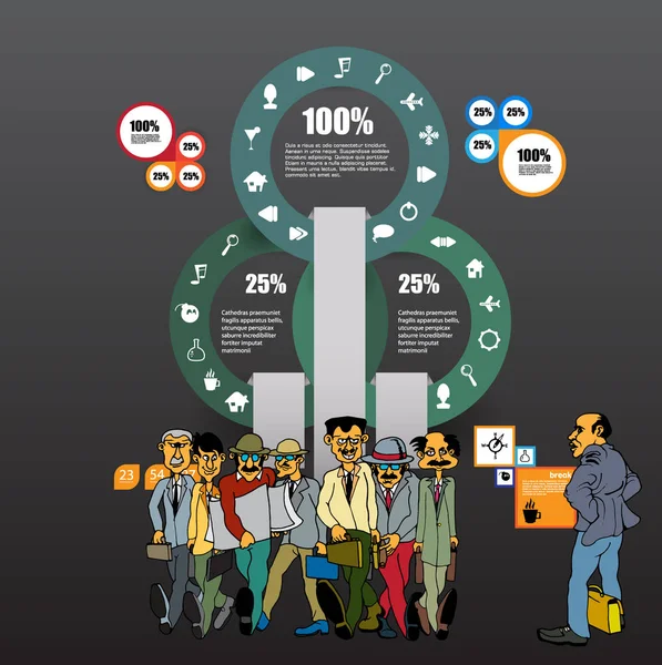 Infografische Vektorelemente Für Geschäftliche Illustration — Stockvektor