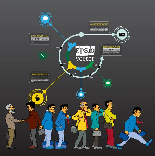 Elementos Vectoriales Infográficos Para Ilustración Empresarial — Archivo Imágenes Vectoriales