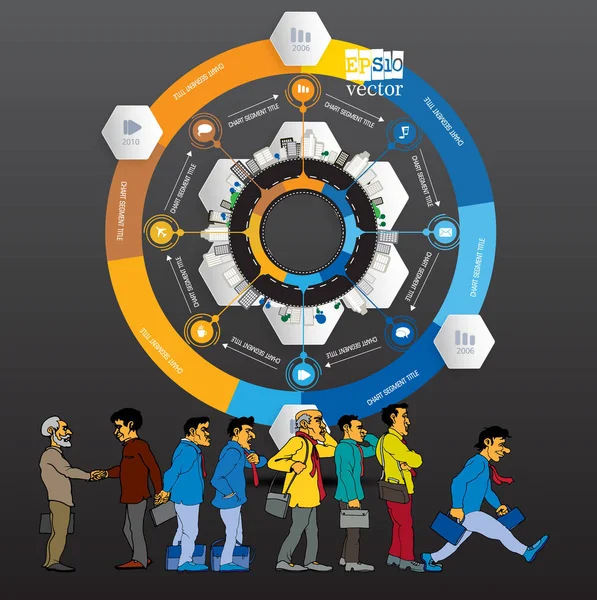 Elementi Vettoriali Infografici Illustrazione Aziendale — Vettoriale Stock