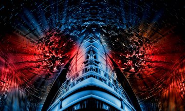 dijital teknoloji kavramı banner arka plan için hazır 3D render