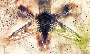 Soyut dijital teknoloji arkaplanının 3B görüntülenmesi