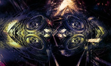 Soyut dijital teknoloji arkaplanının 3B görüntülenmesi