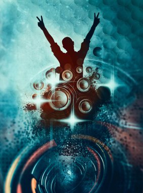 Disko partisi kutlama afişi 