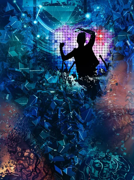 Disco Party Viering Poster — Stockfoto
