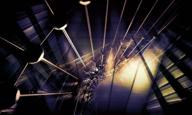 dijital teknoloji kavramı banner arka plan için hazır 3D render 