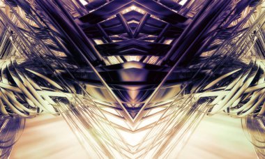 Soyut dijital teknoloji arkaplanının 3B görüntülenmesi