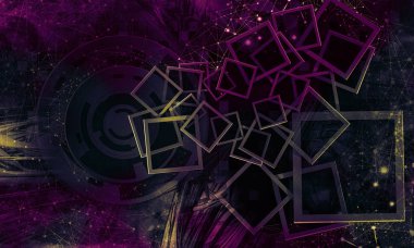 dijital teknoloji kavramı banner arka plan için hazır 3D render