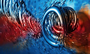 Hi Tech konsept 3D render 