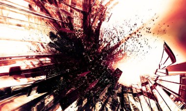 dijital teknoloji kavramı banner arka plan için hazır 3D render