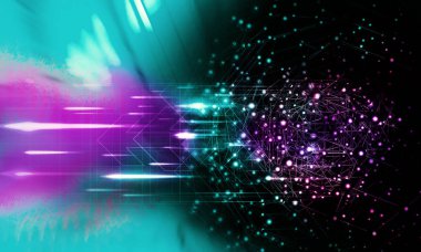 Soyut teknoloji dijital hi teknoloji kavramı afiş arka plan için hazır 3d render 